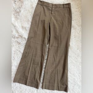 Gap “The Trouser” Brown Stretch Wool Wide Leg Dress Pants Size 4 Regular